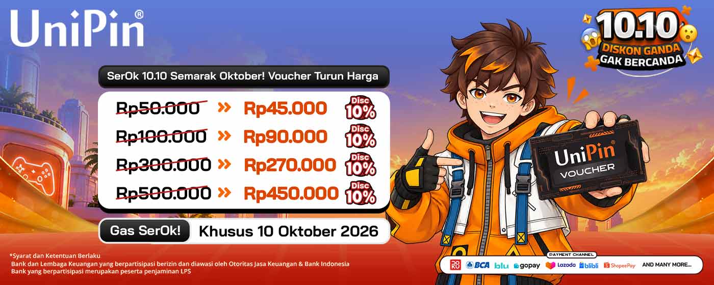 Spesial 10.10, Top Up Game Favoritmu Makin Cuan!